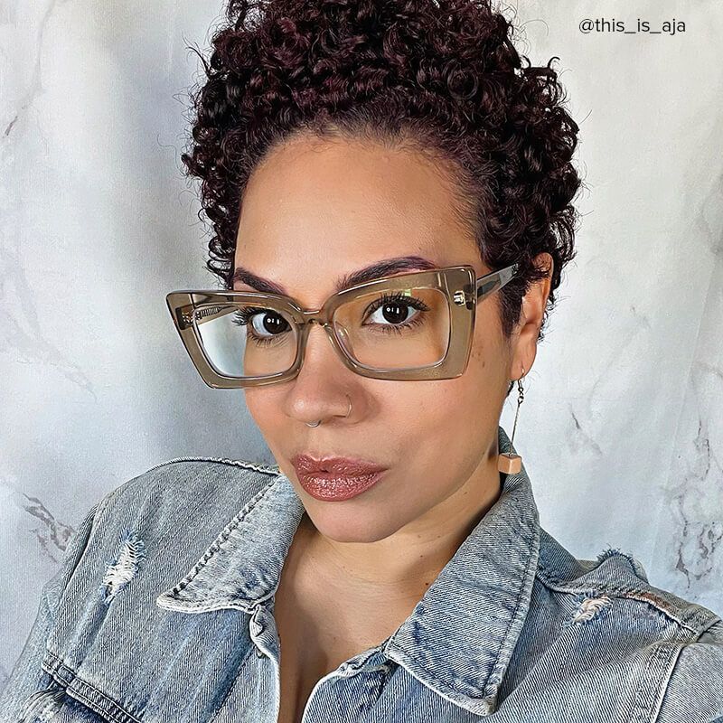 Newell Rectangle Translucent Brown Frame Glasses | ZEELOOL Canada9