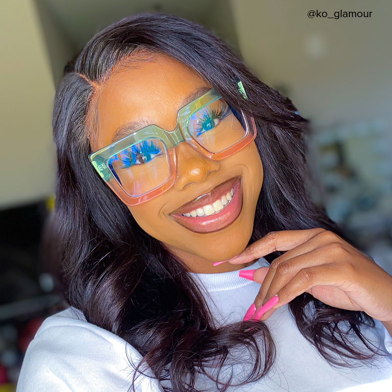 Brandon Square Green-Pink Oversized Frame Glasses10