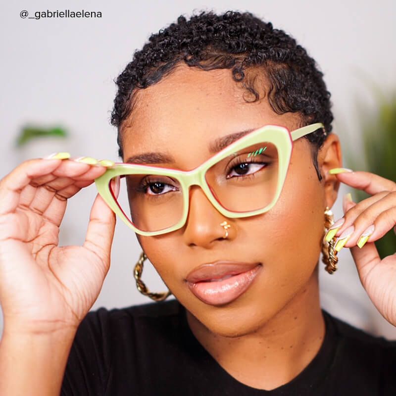 Benita Cateye Green Glasses | ZEELOOL Canada4