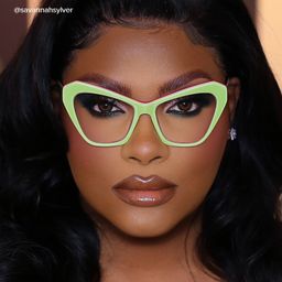 Benita Cateye Green Glasses5
