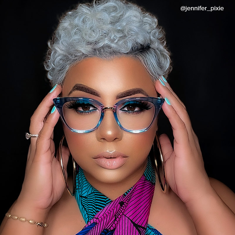 Martha Cat Eye Light-Blue Glasses | ZEELOOL Canada13