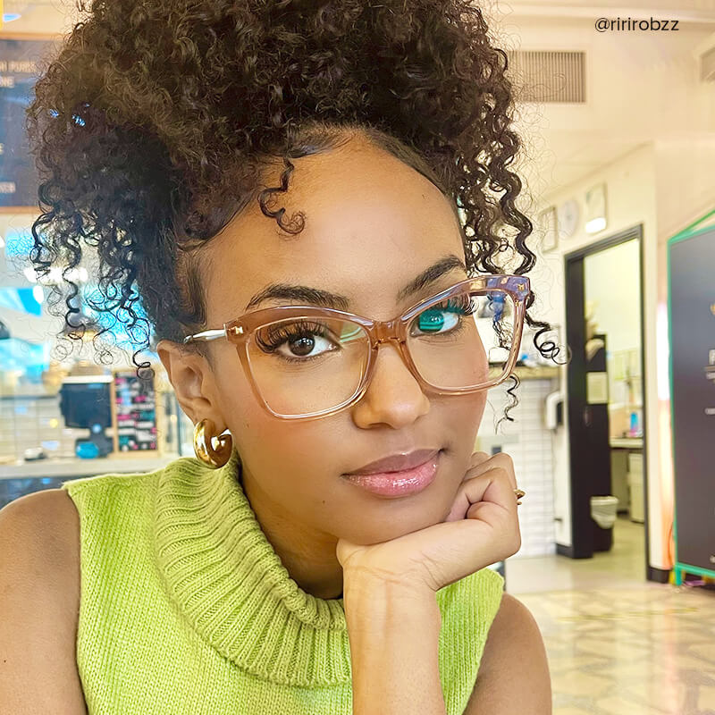 Isaebella Butterfly Champagne Frame Glasses | Zeelool5