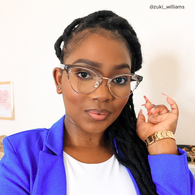 Charlene Browline Gray Eyeglasses and Cateye Frames6