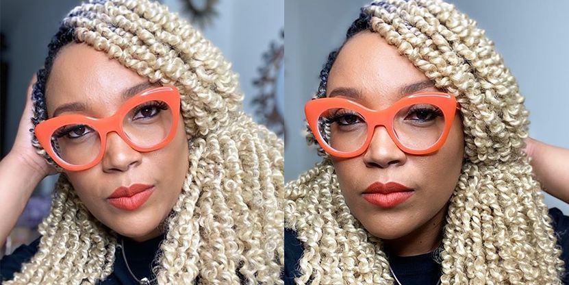 Cat-eye Orange Glasses | ZEELOOL Canada1