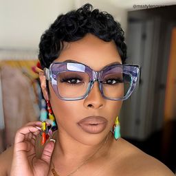 Charmaine Cat Eye Light-Purple Glasses6