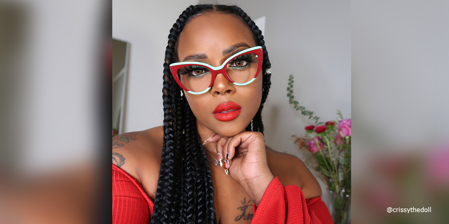 Claudette Cat Eye Burgundy Glasses | ZEELOOL Canada1