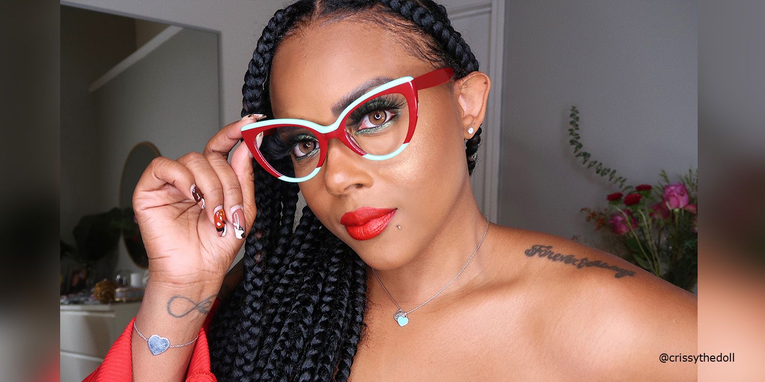 Claudette Cat Eye Burgundy Glasses | ZEELOOL Canada3