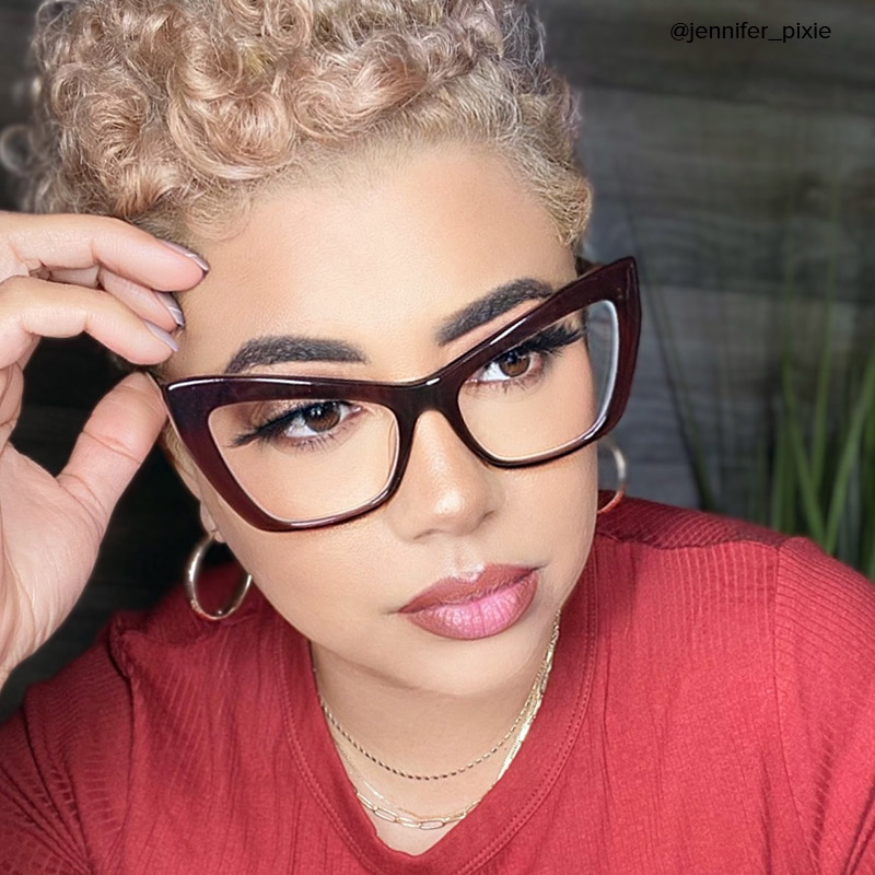 Driscoll Cateye Dark-Red Glasses | ZEELOOL Canada5