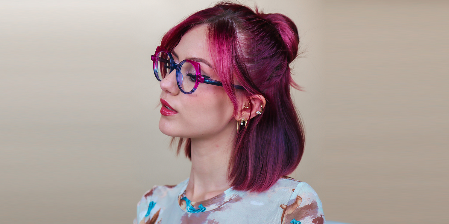 Gilbert Cateye Gray Glasses | ZEELOOL Canada1