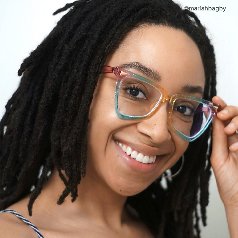 Cicely Geometrical Rainbow Eyeglasses | ZEELOOL Canada7