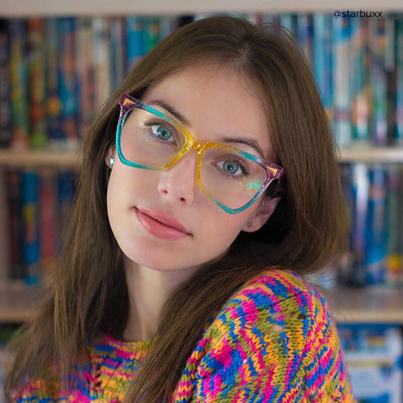 Cicely Geometrical Rainbow Eyeglasses | ZEELOOL Canada5