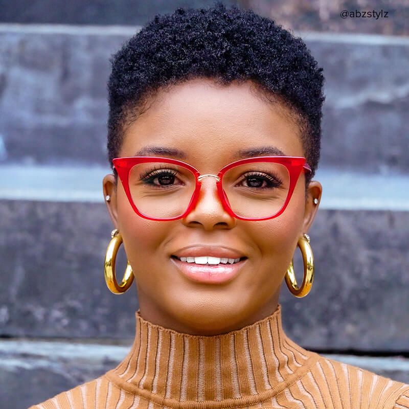 Chandrikar Cat Eye Red Glasses and Thin Frames Eyeglasses5