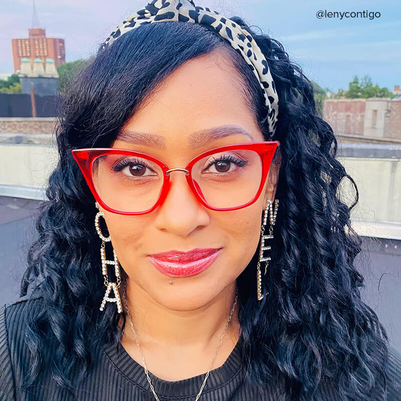 Chandrikar Cat Eye Red Glasses4