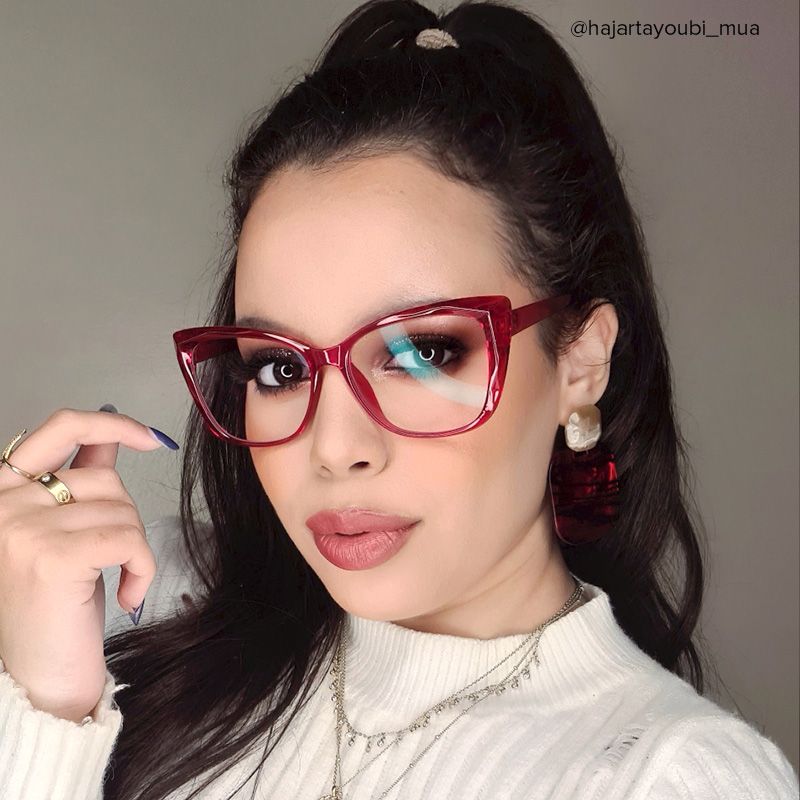 Farris Red Cat eye Frame Glasses for Women | ZEELOOL Canada10