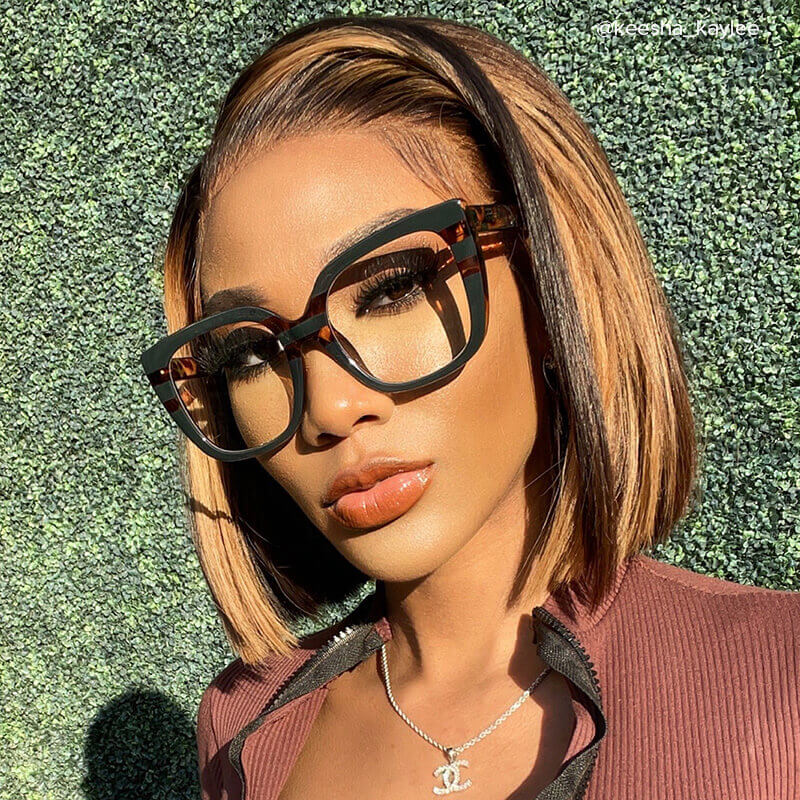 Brenda Square Dark-Green Eyeglasses for Women and Men4