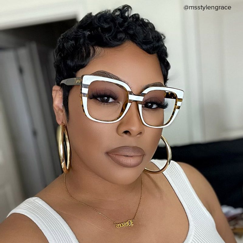 Brenda Square Light-Tortoise Glasses | ZEELOOL Canada8