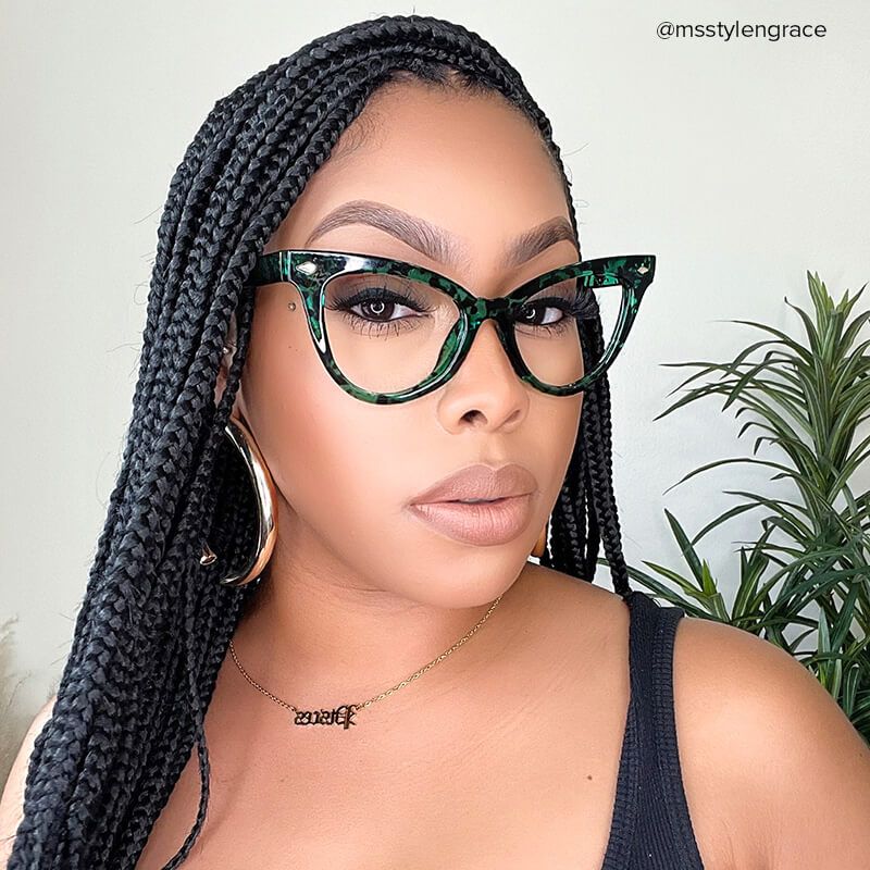 Colla Green-Floral Eyeglasses and Cat Eye Wide Frames9