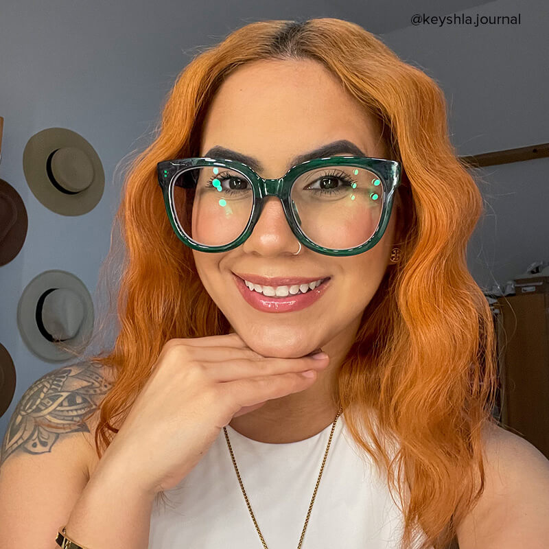 Harrell Square Dark-Green Eyeglasses | Zeelool10