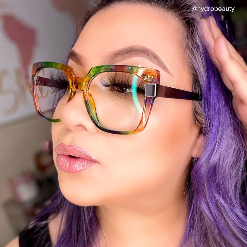 Yaida Square Multicolor Frame Glasses | ZEELOOL Canada5