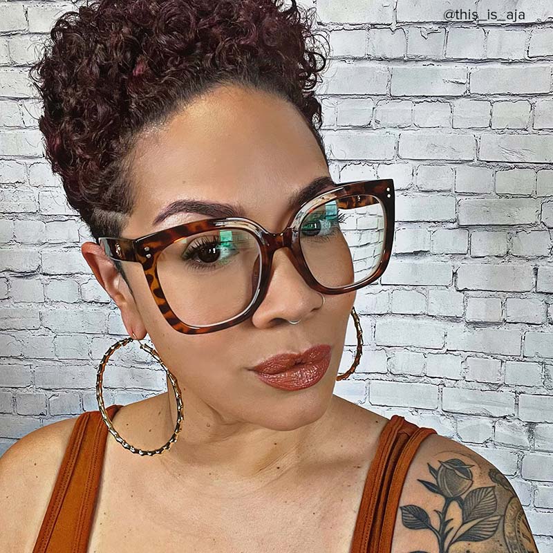 Ebony Tortoise Eyeglasses and Square Glasses Frames5