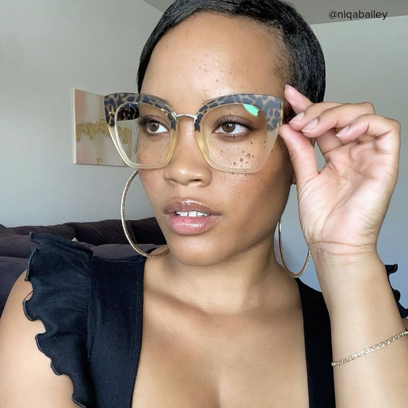 Denis Cat-eye Light Blonde Tortoise Frame Glasses11