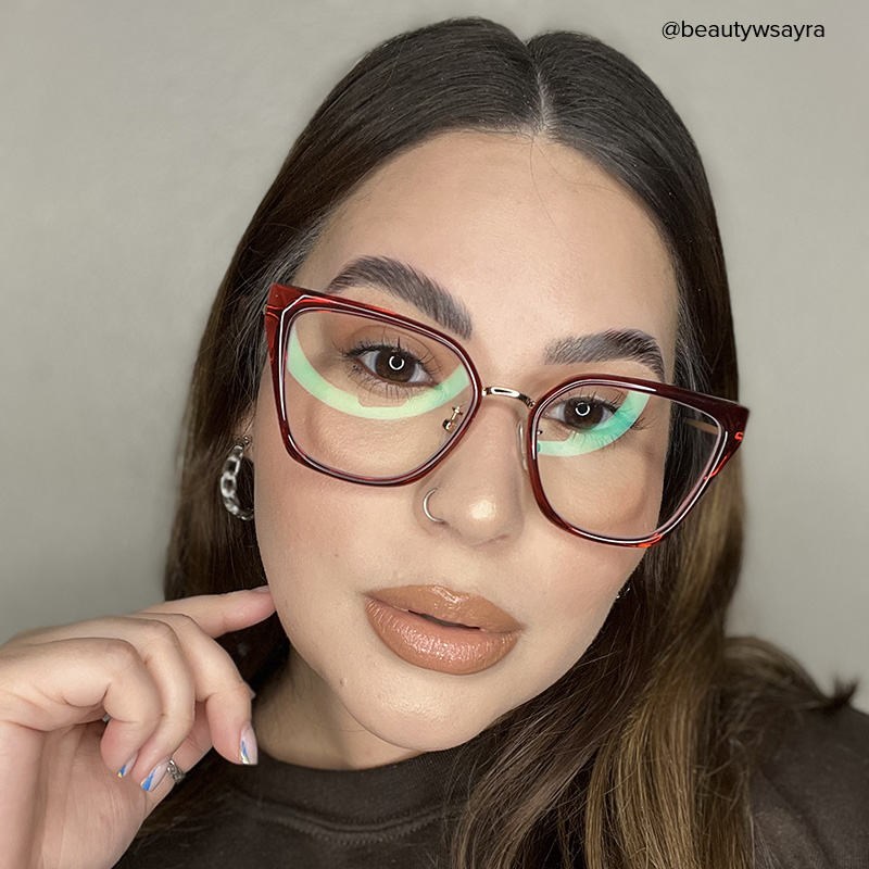 Martine Square Red Glasses | ZEELOOL Canada4