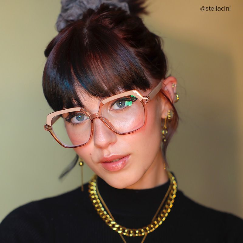 Norah Geometric Beige EyeGlasses and Glasses Frames6