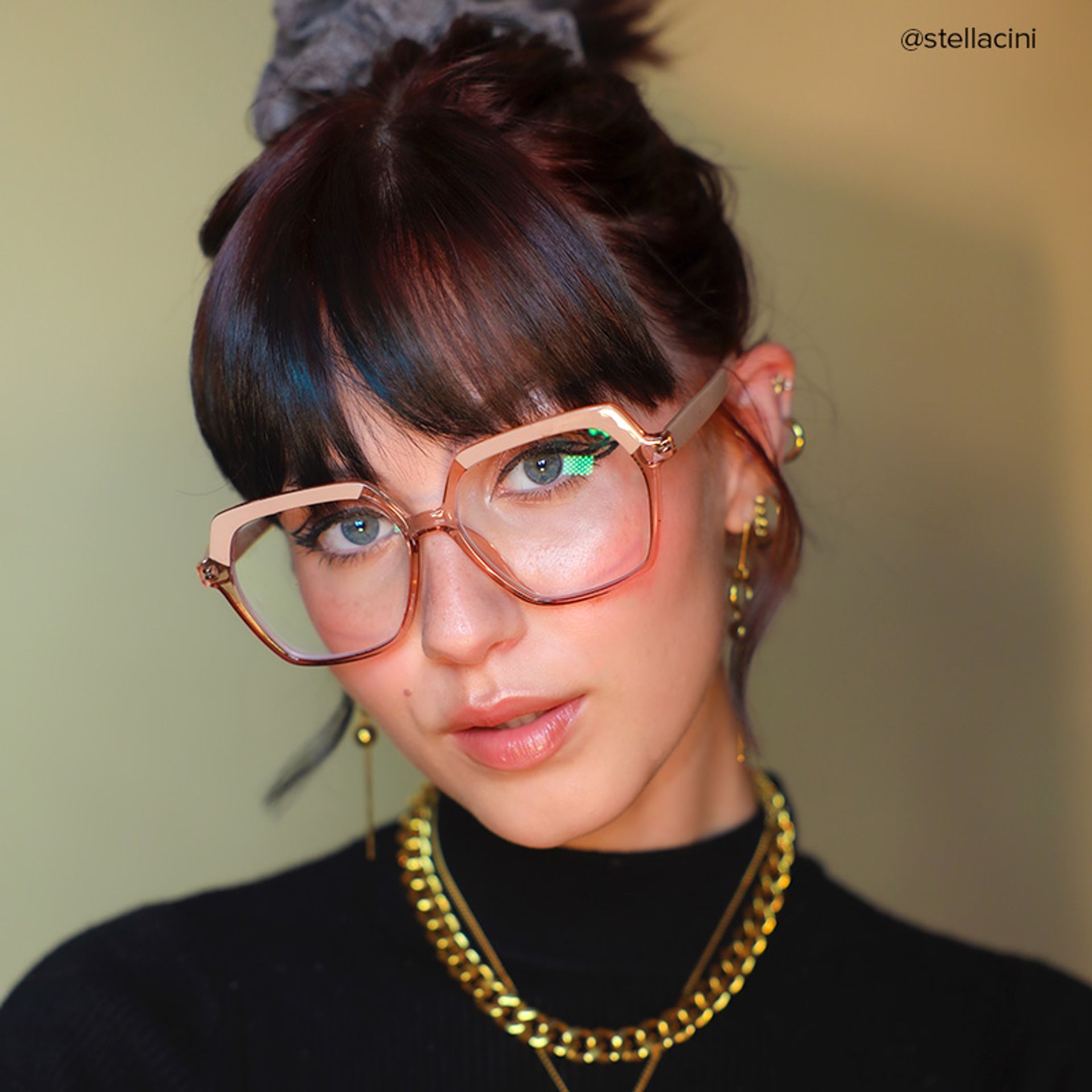 Norah Geometric Beige EyeGlasses and Glasses Frames6