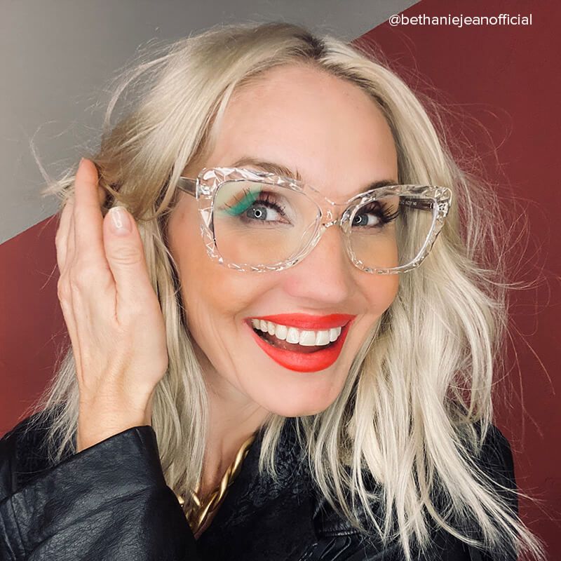 Edna Cateye Clear Frame Glasses | ZEELOOL Canada9