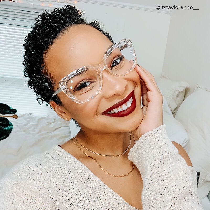 Edna Cateye Clear Frame Glasses | ZEELOOL Canada7