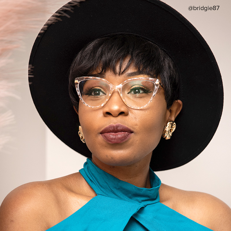 Lucas Cat Eye Glasses with Crystal Frames | ZEELOOL Canada7