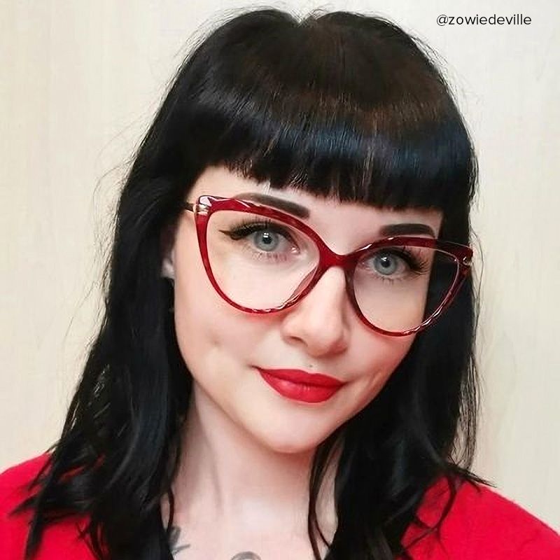 Lucas Cateye Red Eyeglasses with TR90 Frame5