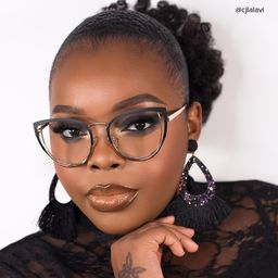 Harvey Cateye Black Glasses4