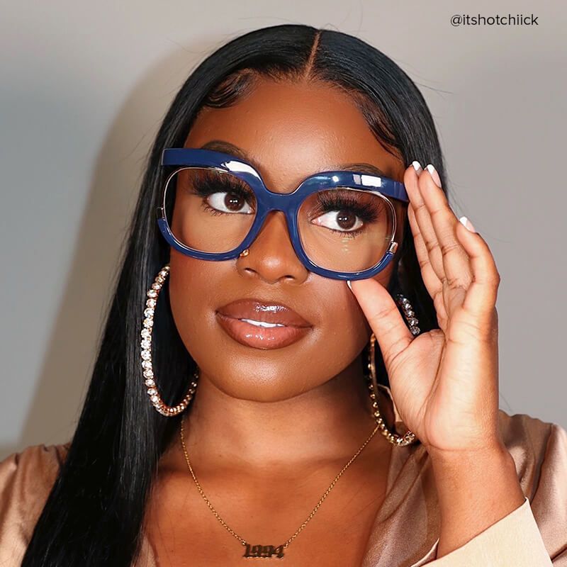 Darice Dark-Blue Round Eyeglasses | Zeelool9