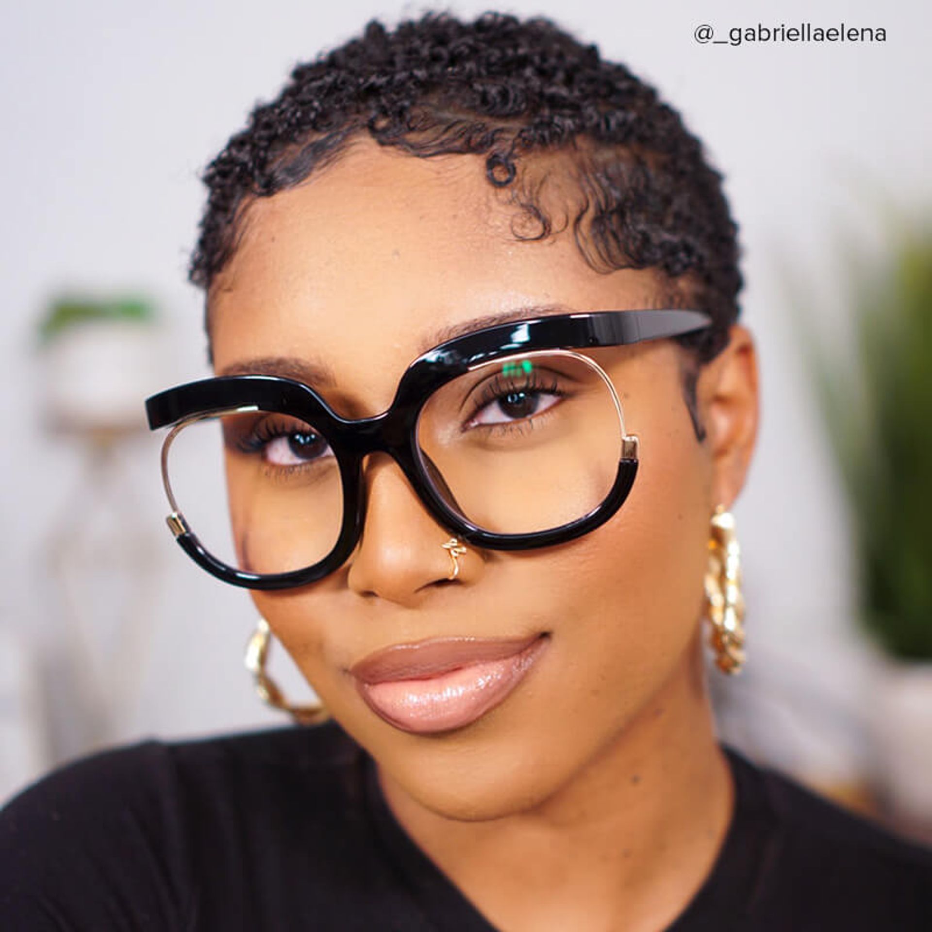 Darice Thick Round Black Frame Glasses | ZEELOOL Canada5