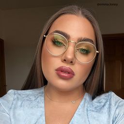 Yahya Round Gold-Clear Glasses5