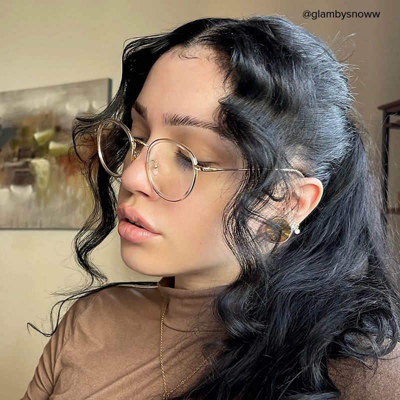 Yahya Round Gold-Clear Glasses | ZEELOOL Canada6