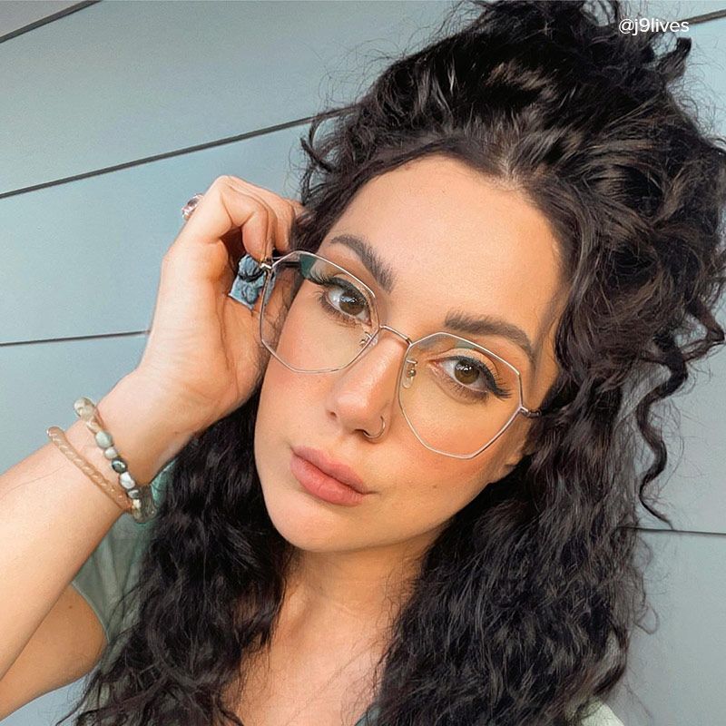 Bivins Geometric Gold Thin Frame Glasses | ZEELOOL Canada8