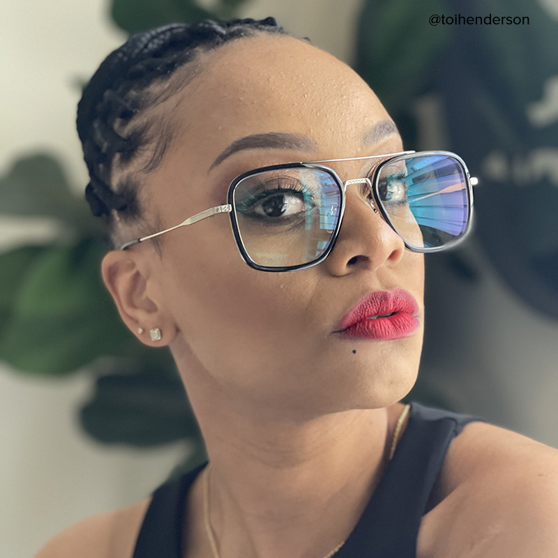 Nayeli Aviator Black-Silver Glasses | ZEELOOL Canada5