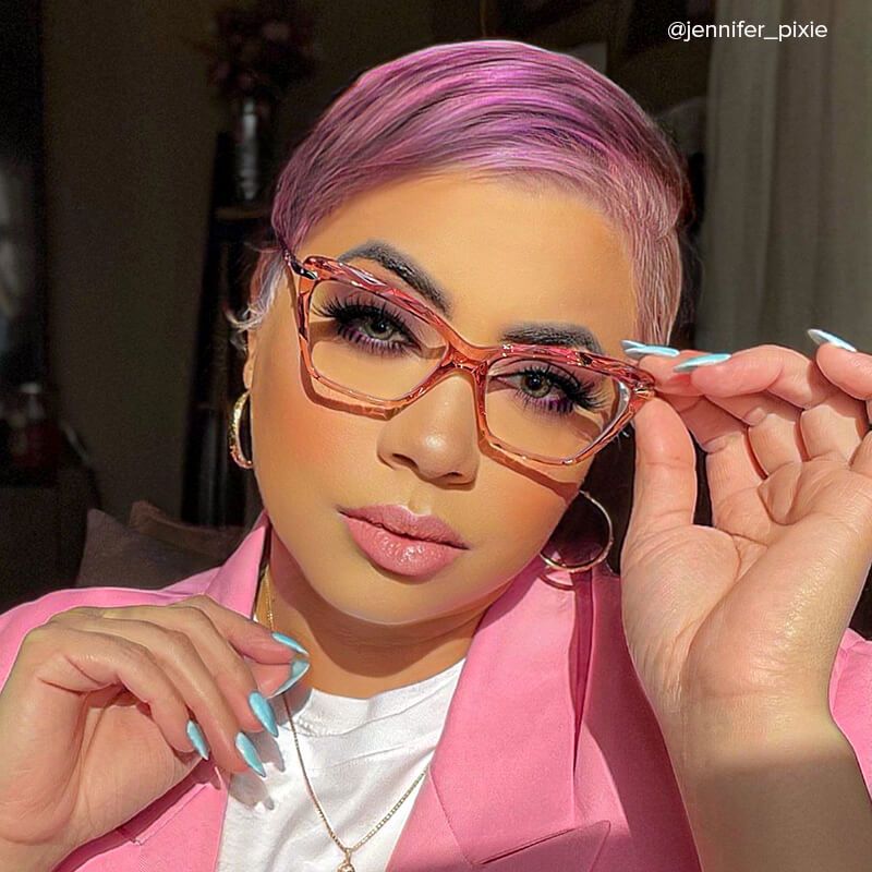 Juliet Pink Cat-eye Frame Glasses for Women | ZEELOOL Canada5