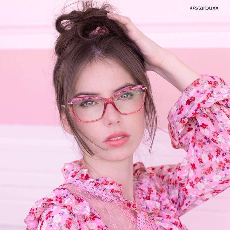 Juliet Pink Cat-eye Frame Glasses for Women | ZEELOOL Canada8