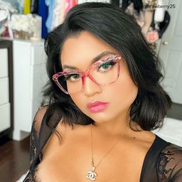 Juliet Pink Rectangle Glasses7