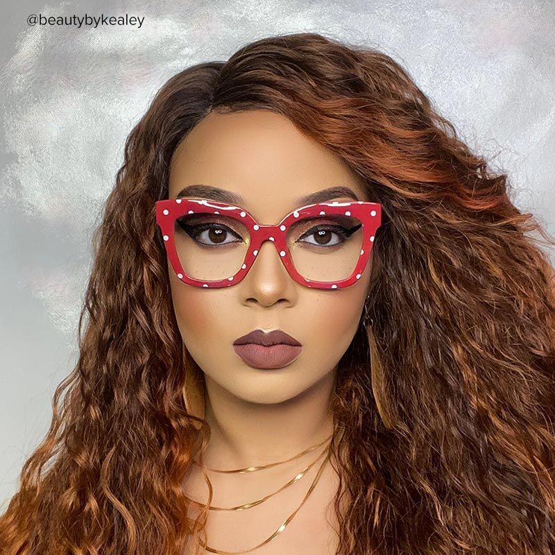 Malcolm Square Red Polka Dot Frame Gglasses | ZEELOOL Canada6
