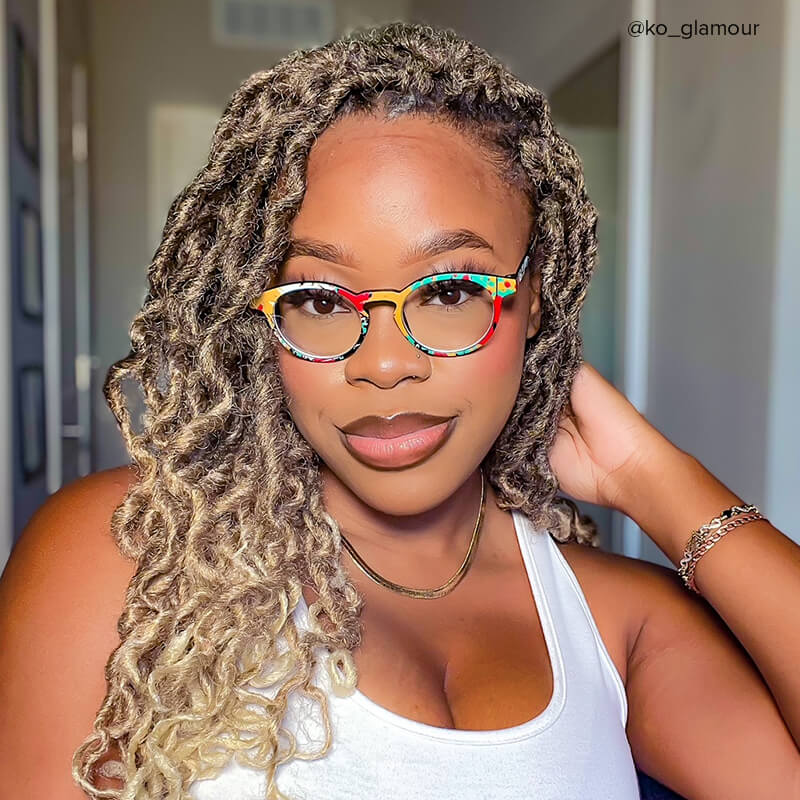 Street-Artist Round Colorful Frame Glasses | ZEELOOL Canada5