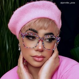 Xion Square Colorful-Point Glasses7