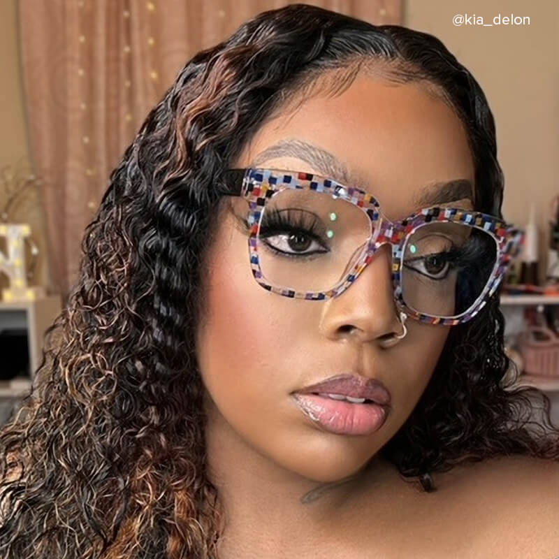 Xion Square Colorful-Point Eyeglasses | Zeelool Optical8