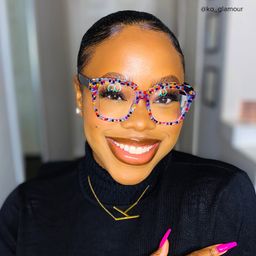 Xion Square Colorful-Point Glasses6