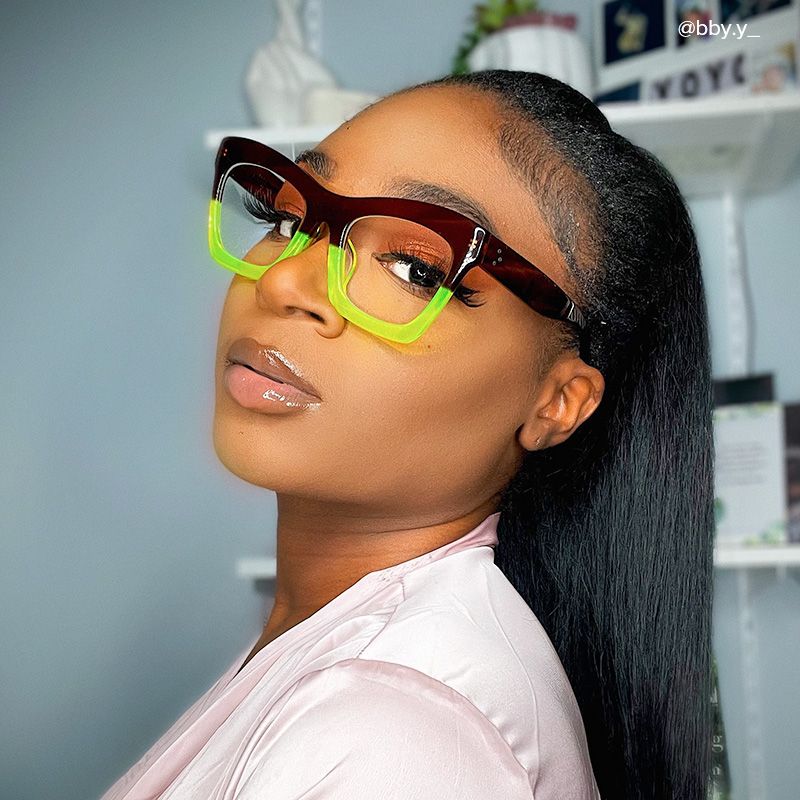 Benitez Square Green Frame Glasses | ZEELOOL Canada5