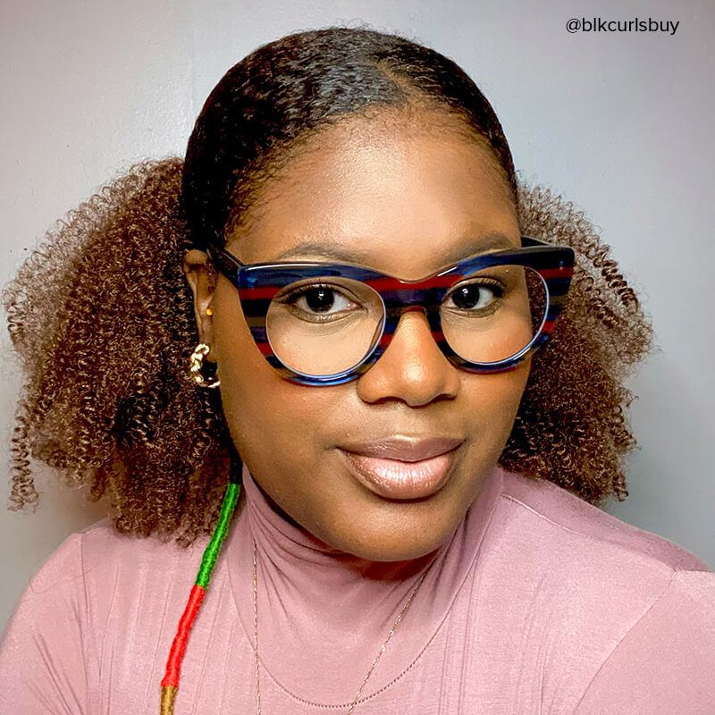 Aronia Cateye Blue-Red Glasses | ZEELOOL Canada6