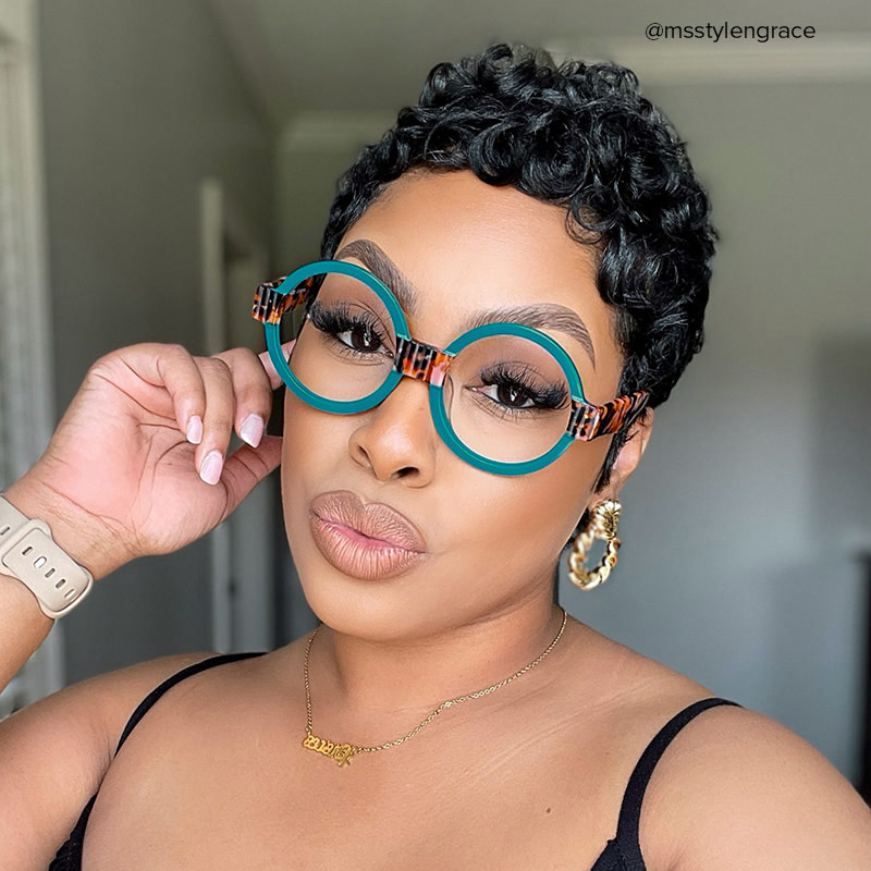 Lindsey Round Blue Glasses5
